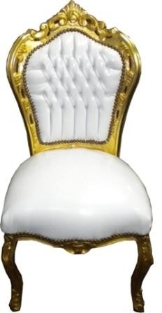 Oferta silla estilo barroco en blanco o oro