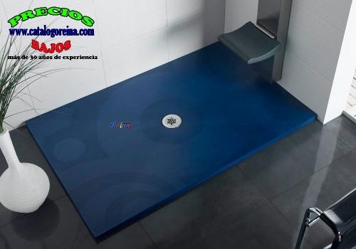 Platos de ducha stone. plato de ducha modelo huracán fondo 100cm azul cobalto