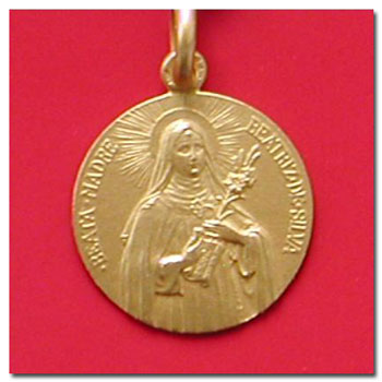 Medalla santa beatriz en oro