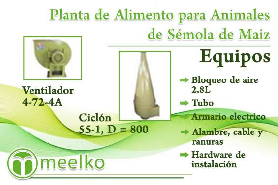 Planta de alimento para animales de sémola de maiz meelko en Agres